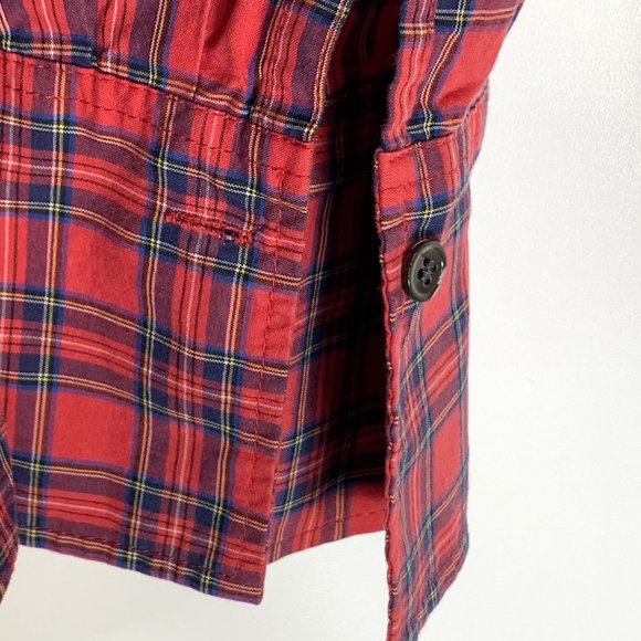 J Crew Womens 10 Button Up Shirt Red Cotton Plaid - Picture 3 of 7